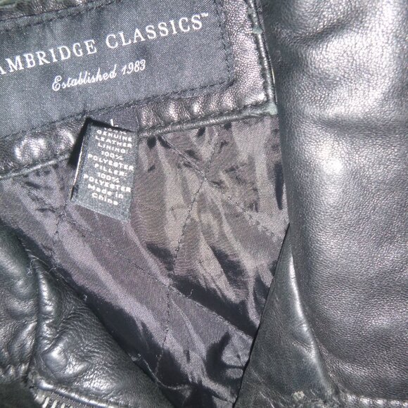 CAMBRIDGE Black Leather Jacket - Picture 5 of 10